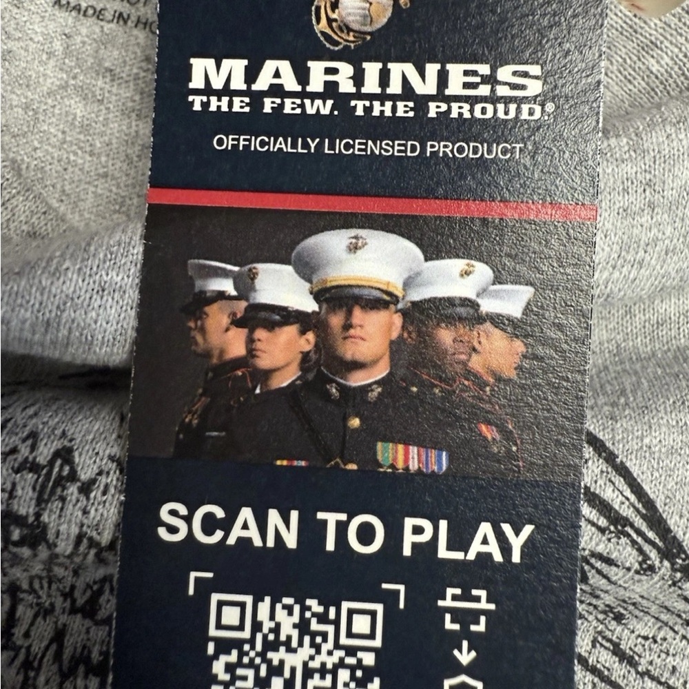Official Licensed Marines Gray T-Shirt Rothco Vintage USMC Eagle Globe & Anchor - Picture 6 of 7